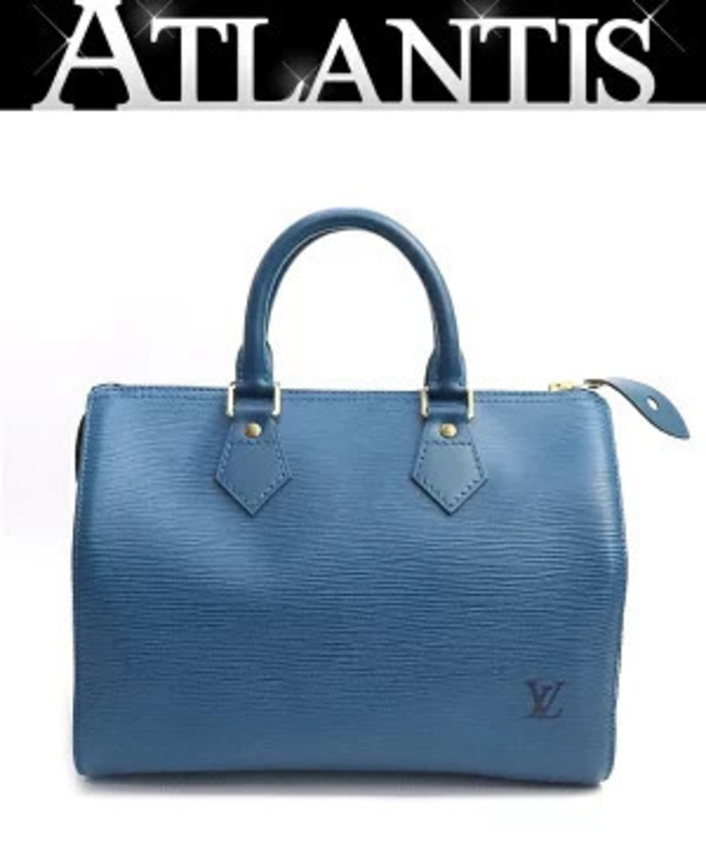 Louis Vuitton Speedy Boston Bag Handbag Epi Leather Toledo Blue